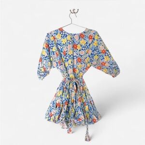 Aakaa Floral Dress with braided belt